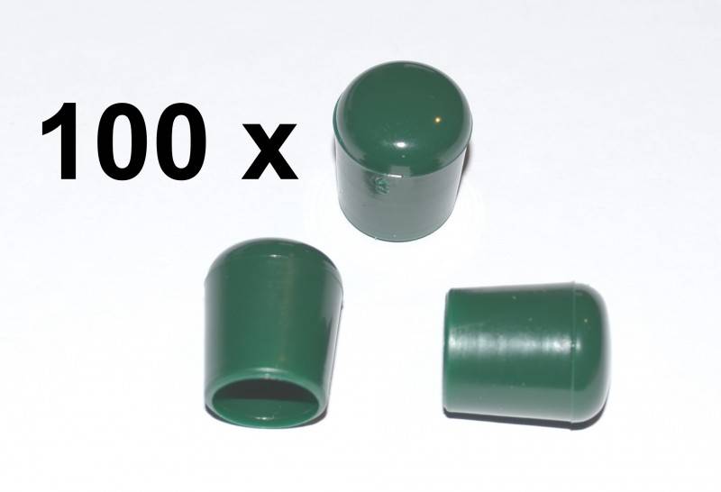 100 Stück - Abschlußkappe für Rundrohr für Rohre / Stäbe Ø 16 mm