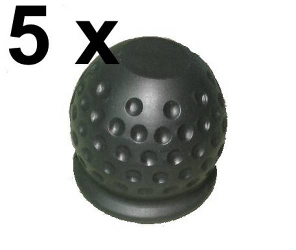 5 Stück - Schutzkappe für Kupplungskugel - schwarz - Kugelkappe