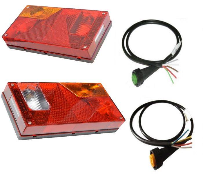 Aspöck Multipoint 1 mit RFS - Lampen Set - Leuchte L und R + Open End Kabel 3 m