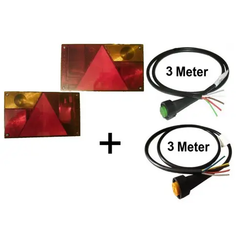Aspöck Multipoint 1 - Lampen Set - Leuchte L und R + Open End Kabel 3m Aspöck Multipoint 1 - Lampen Set - Leuchte L und R + Open End Kabel 3m