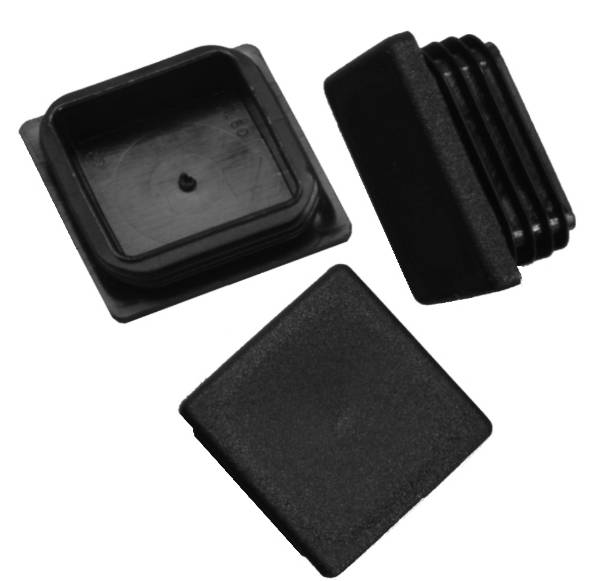 5 x Lamellenstopfen Vierkantrohrstopfen 30 x 30 mm (Außen) Stopfen SCHWARZ