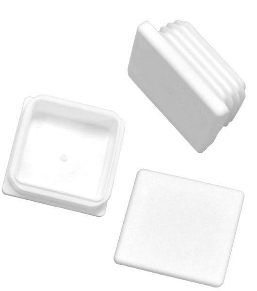 5 x Lamellenstopfen Vierkantrohrstopfen 60 x 60 mm (Außen) Stopfen WEIß
