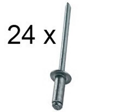 24 Stück Blindniet Aluminium mit Stahlnagel