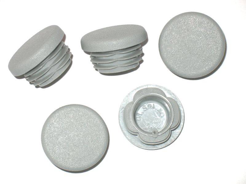 200 x Lamellenstopfen Rundrohrstopfen Ø 40 mm (Außen) Stopfen GRAU