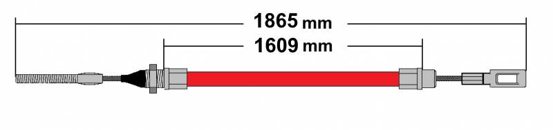 2 x ALKO - Bremsseil Longlife - HL: 1609mm - GL: 1865mm 248.663.04