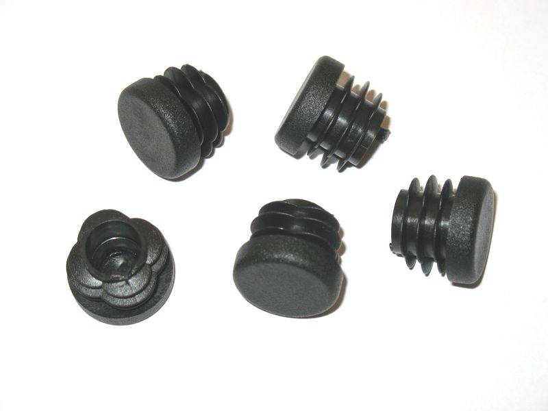 20 Stück -Lamellenstopfen Rundrohrstopfen Ø 25 mm (Außen) Stopfen SCHWARZ - 3,0 bis 5,0 mm