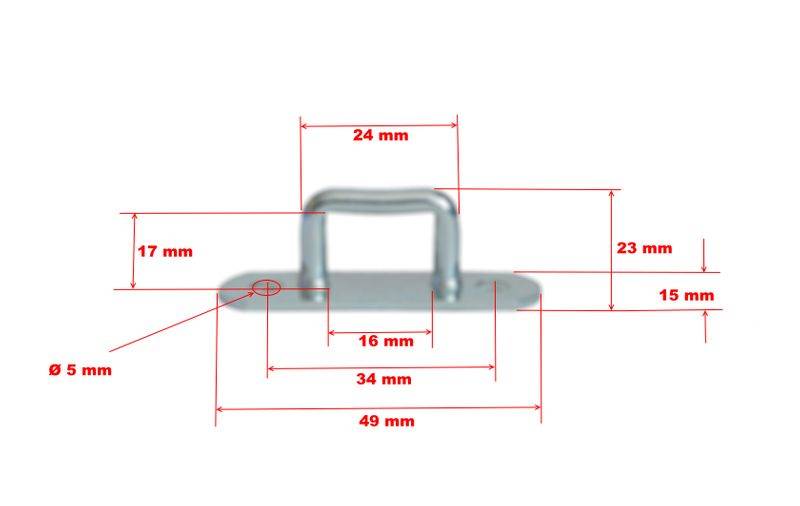 30 Stück - Bügel-/ Riemenkrampen - 24x23 mm - Planenhaken - Stahl verzinkt