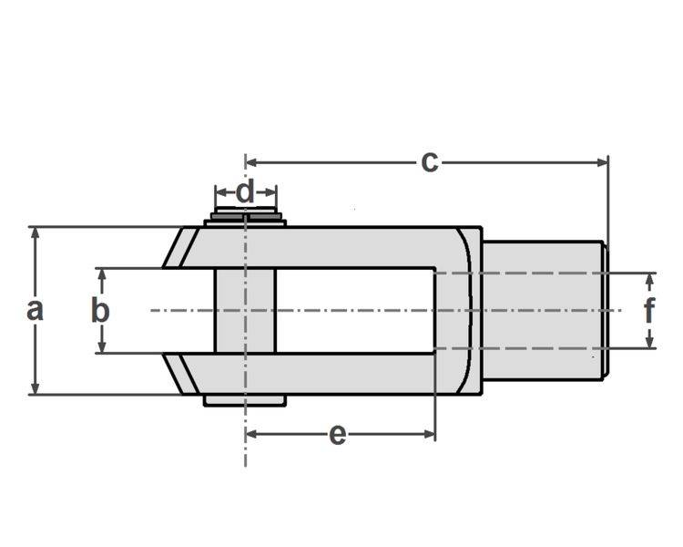 30 Stück - Gabelkopf - 10x40 - M10 mit Splintbolzen - DIN71752 - verzinkt