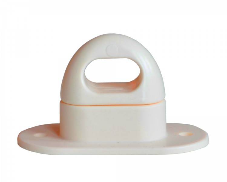 Drehverschluss für Ovalösen, Kunststoff 100 Stk. Set , 42x22mm Cremeweiss