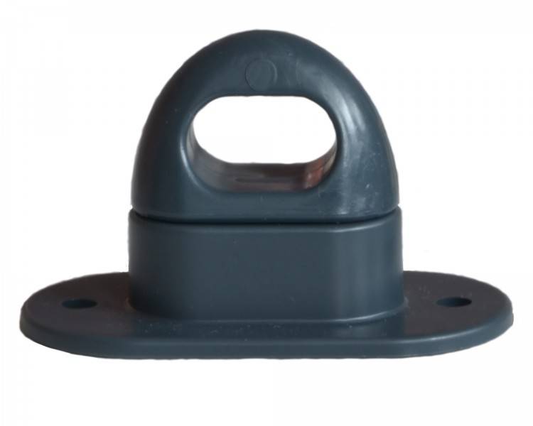 20 Drehverschlüsse für Ovalösen, Kunststoff Drehverschluss 42x22mm, grau