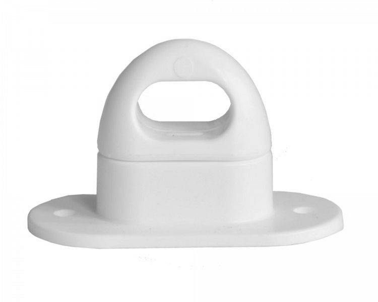 20 Stück Drehverschluss für Ovalösen, Kunststoff, 42x22mm, Weiss