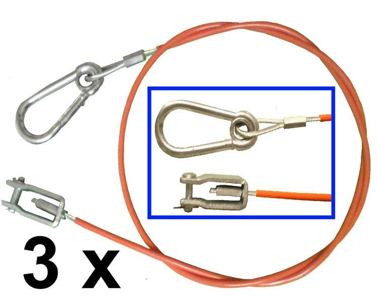 3 Stück Abreißseil / Sicherungsseil Knott 1700 mm lang - Knott Nr.: 203202.003