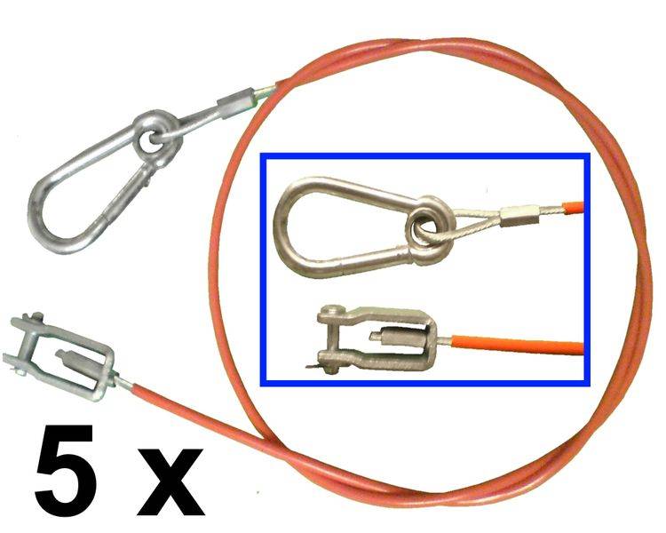 5 Stück Abreißseil / Sicherungsseil Knott 1700 mm lang - Knott Nr.: 203202.003