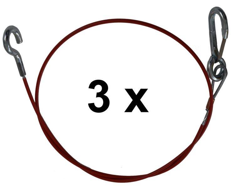 3 Stück Abreißseil / Sicherungsseil ALKO 1350 mm lang - AL-KO Original Ersatzteil
