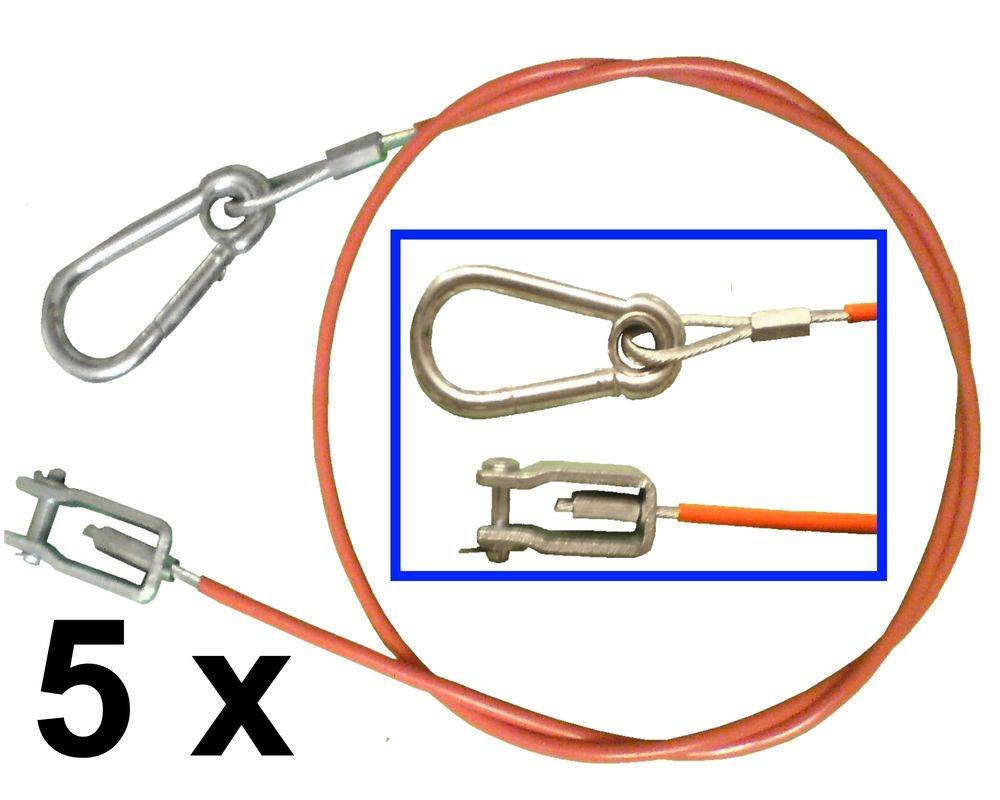 5x Abreißseil / Sicherungsseil Knott 1050 mm lang - Knott Nr. 203202.001