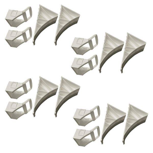 8 Stück - Unterlegkeil für Autoanhänger - Zubehör - mit Klapphalter