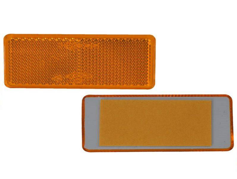 20 x Rückstrahler - Reflektor - Kleben - 90 x 40 mm - Gelb - Prüfzeichen