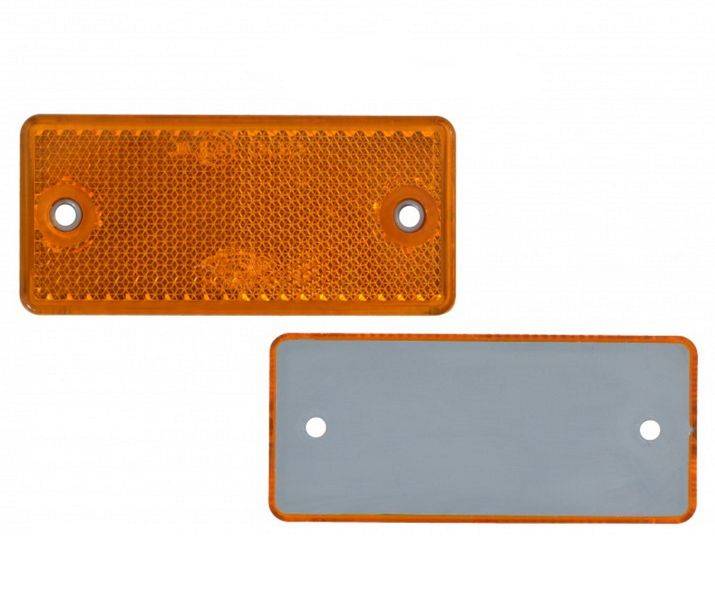 20 x Rückstrahler - Reflektor - schrauben - 90 x 40 mm - Gelb - Prüfzeichen