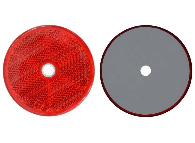 30 x Rückstrahler - Reflektor - schrauben - Ø 60 mm - Rot - E-Prüfzeichen