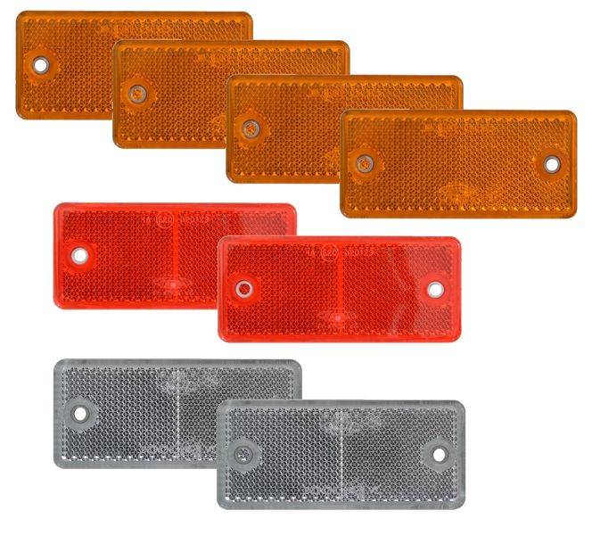 Rückstrahler - Reflektor - schrauben - SET - E-Prüfzeichen 8 Teile