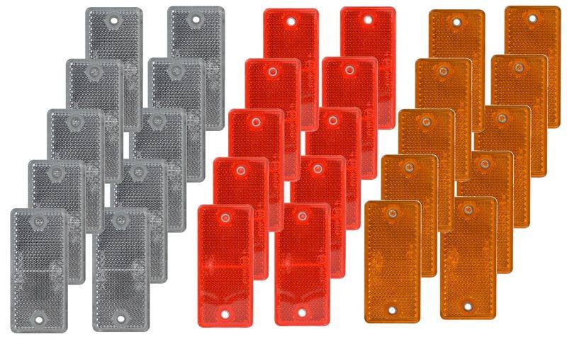 Rückstrahler - Reflektor - schrauben - SET - E-Prüfzeichen 30 Teile