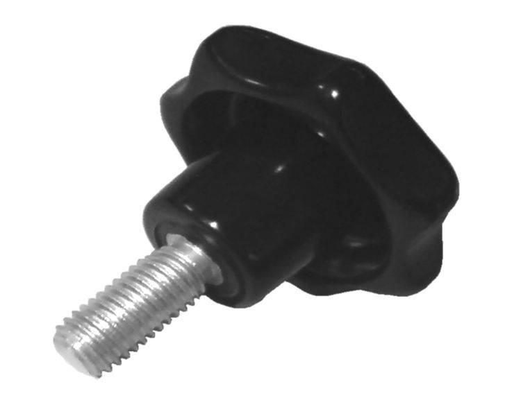 10 Stück -- Sterngriffschraube M8 x 15 mm DIN6336 A schwarz Ø40