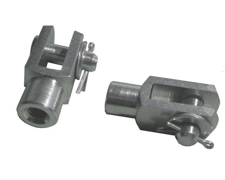 20 Stück - Gabelkopf 6x12 - M6 mit Splintbolzen DIN71751 verzinkt