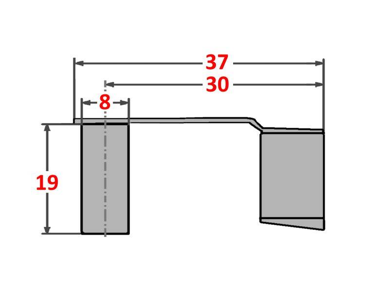 10 Stück - Federklappbolzen für Gabelkopf 8x16