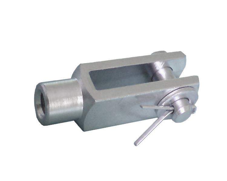 10 Stück - Gabelkopf M12 - 12x48 mit Splintbolzen - DIN71752 - verzinkt