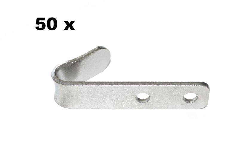 50 Stück - Schleuderhaken Planenhaken Haken Stahl Galvanisch verzinkt
