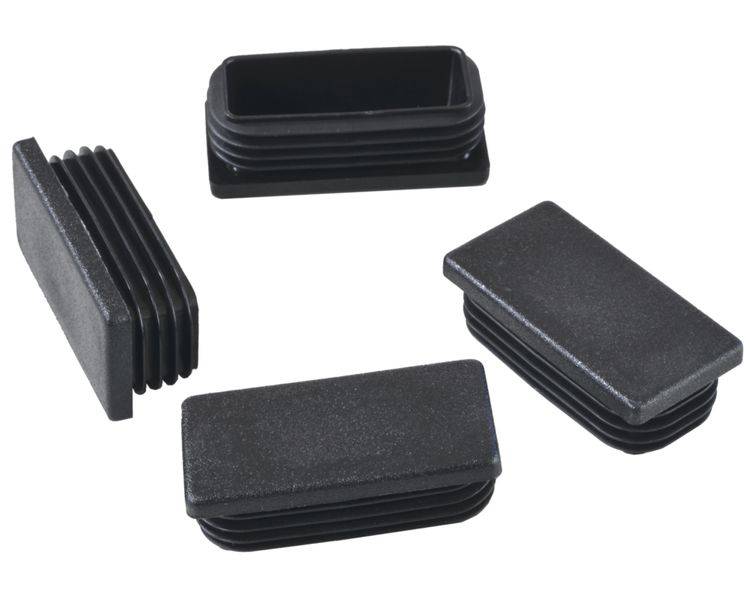 200 x Lamellenstopfen Vierkantrohrstopfen 100 x 40 mm (Außen) Stopfen SCHWARZ