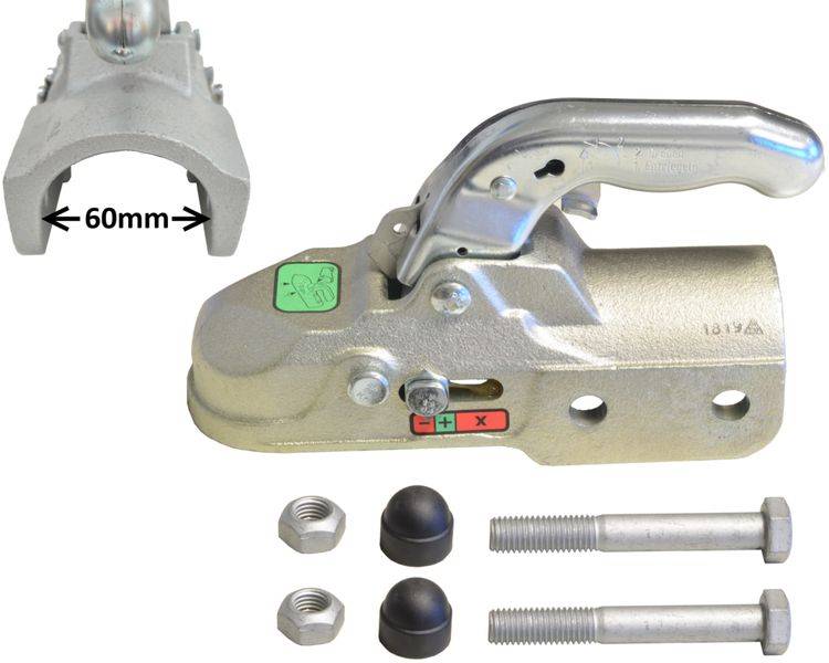 1 x Knott -Kugelkupplung - K35-C - 3500kg - Ø60mm - Bohrungen Ø14,5mm + Schrauben