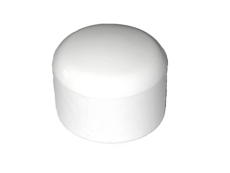 10 Stück - Kappe für Rundrohr D=32/33 mm - L=26 mm WEISS PVC