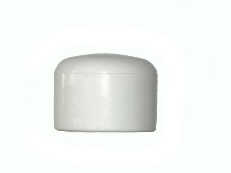 200 Stück - Kappe für Rundrohr D=34 mm - L=26 mm WEISS PVC