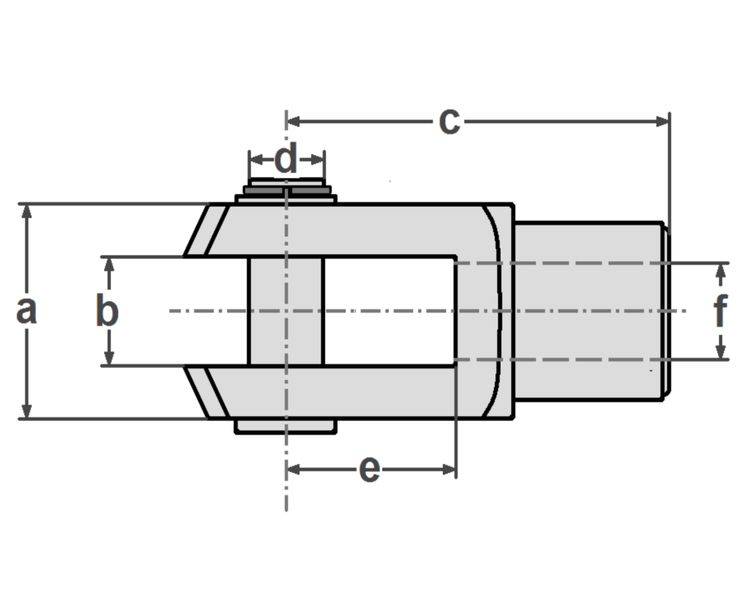 20 Stück - Gabelkopf - Gabelgelenk 12x24 - M12 -Linksgewinde
