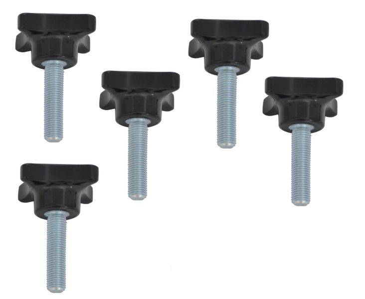 5 Stück - Kreuzgriffschrauben - M8 x 50mm - Griff Ø40 - Kreuzschrauben