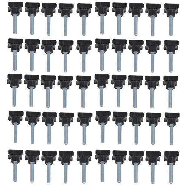 50 Stück - Kreuzgriffschrauben - M8 x 50mm - Griff Ø40 - Kreuzschrauben