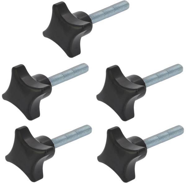 5 Stück Kreuzgriffschraube M6 x 60 mm - Griff Ø 32mm