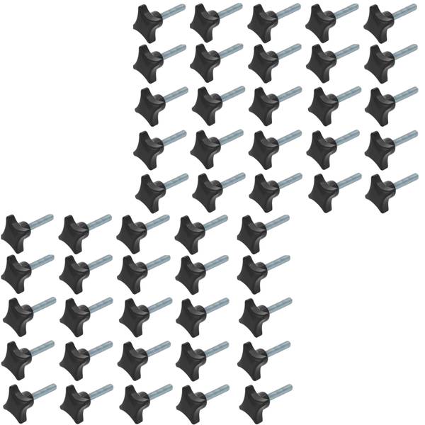 50 Stück Kreuzgriffschraube M6 x 60 mm - Griff Ø 32mm