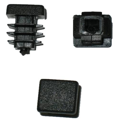 50 x Lamellenstopfen Vierkantrohrstopfen 15 x 15 mm (Außen) Stopfen SCHWARZ