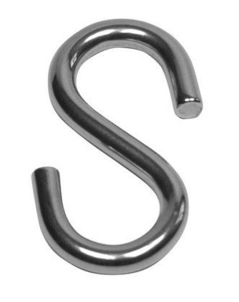 100 Stück - S-Haken, symmetrisch, Stahl verzinkt 40 mm Nr.2