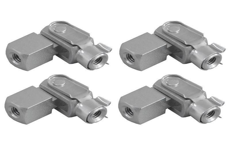 4 Stück - Gabelkopf 6x12 M6 verzinkt mit Sicherungsbolzen / ES-Bolzen und Gegenstück