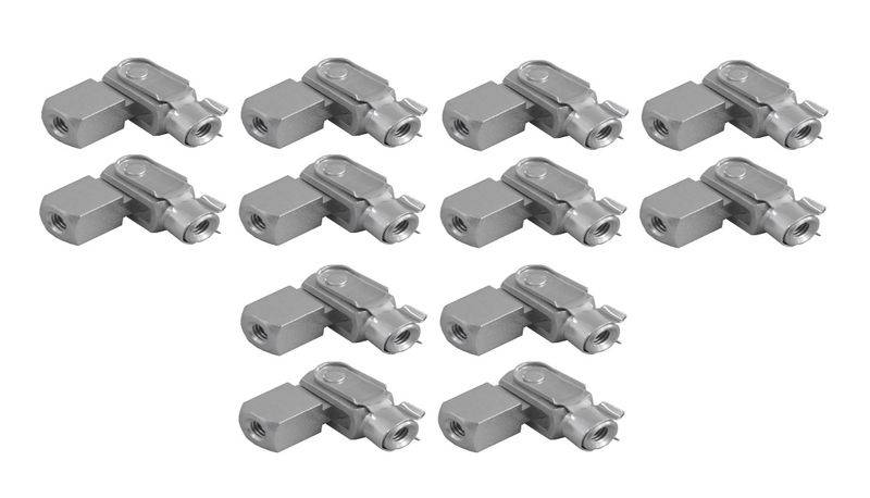 12 Stück - Gabelkopf 6x12 M6 verzinkt mit Sicherungsbolzen / ES-Bolzen und Gegenstück