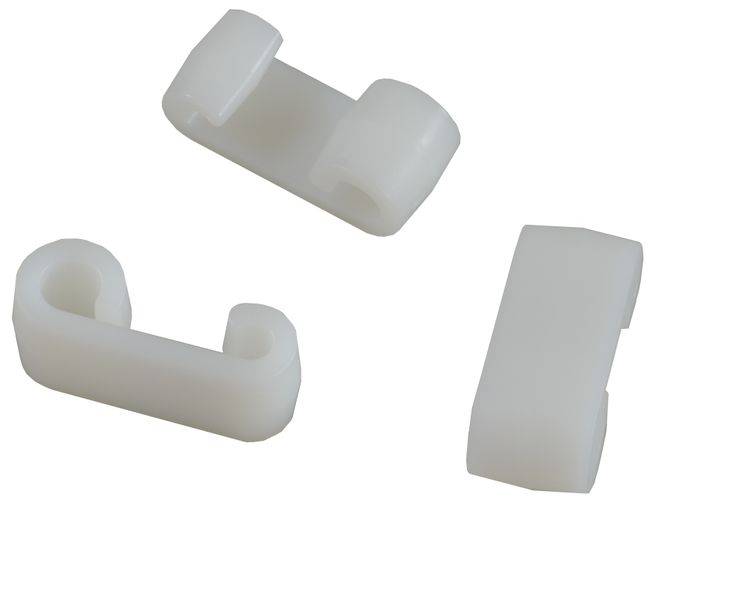 100 Stück - Expander - Doppelhaken - Planenhaken - Expander-Doppelhaken weiß