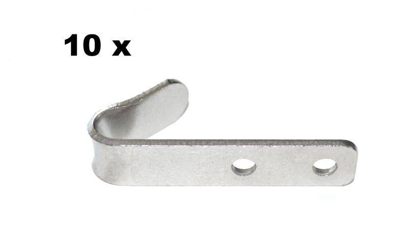 10 Stück - Schleuderhaken Planenhaken Haken Stahl Galvanisch verzinkt