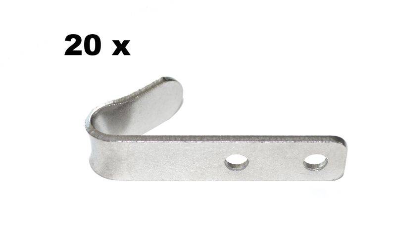 20 Stück - Schleuderhaken Planenhaken Haken Stahl Galvanisch verzinkt