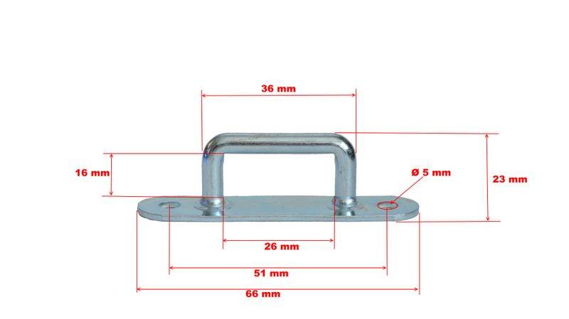 100 Stück - Bügel-/ Riemenkrampen - 36x23 mm - Planenhaken - Stahl verzinkt