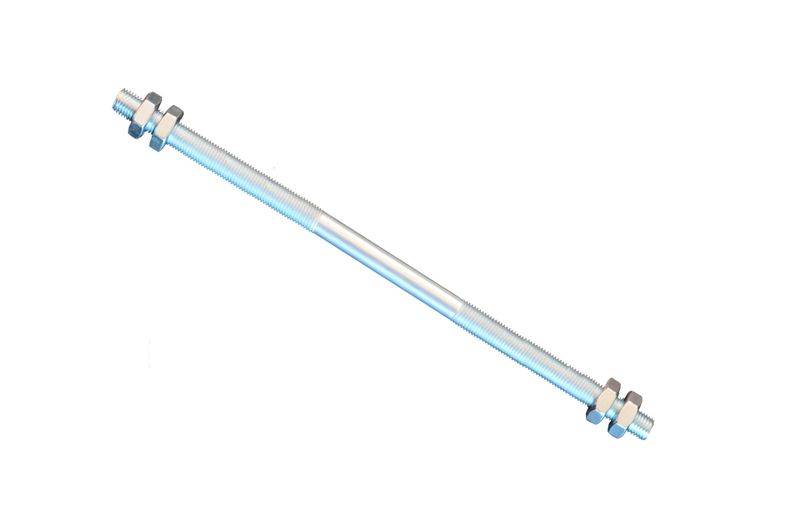 1 Stück Gewindestange M8 Rechts - Links Gewinde 500 mm + 4 Muttern