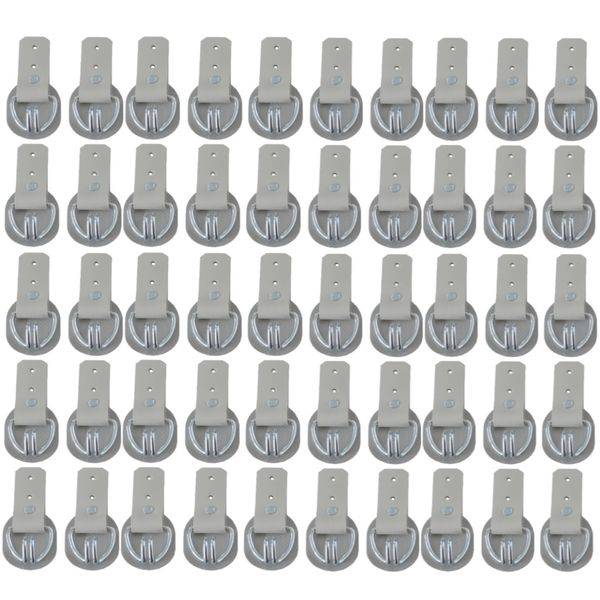 50 Stück - Aufrollkappe, Aufrollhaken, Drahthaken + Scheuerschutz, beige, Vers. 1