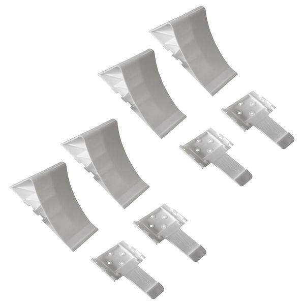 4 Stück - Unterlegkeil für Autoanhänger - Zubehör - mit Halter